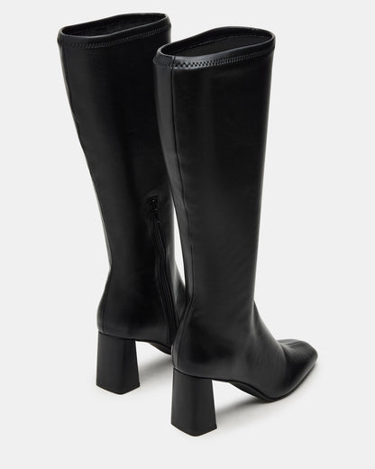 HOLLY Black Wide Calf Women's Knee-High Square-Toe Boot - Steve Madden