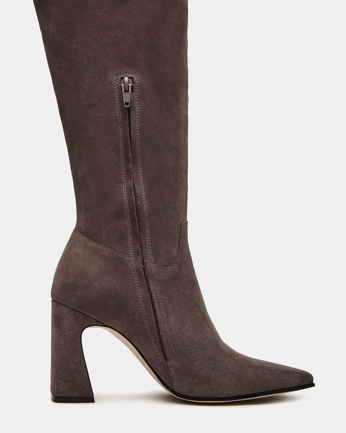 STRATUS Grey Suede Over-The-Knee Boot | Women's Boots - Steve Madden