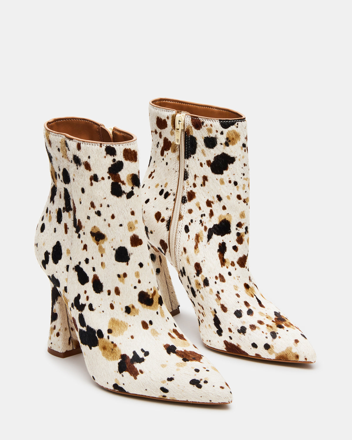 BOLERO Tan Multi Pointed-Toe Heeled Women's Ankle Boot - Steve Madden
