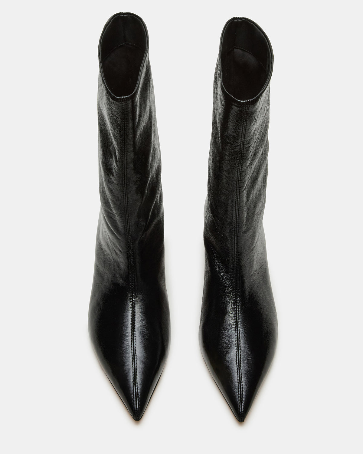 LYTTON Black Patent Pointed-Toe Kitten Heel Women's Ankle Boot - Steve Madden