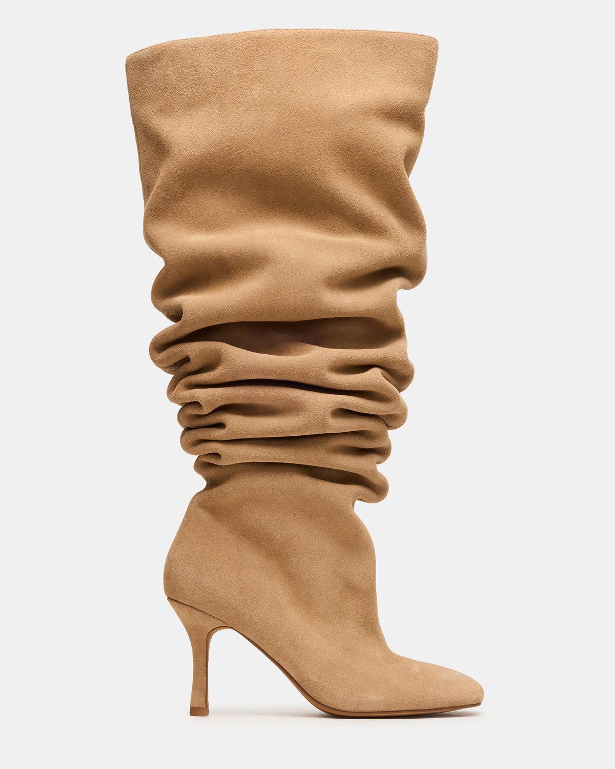 ALLISON Taupe Suede Over-The-Knee Heeled Women's Boot - Steve Madden