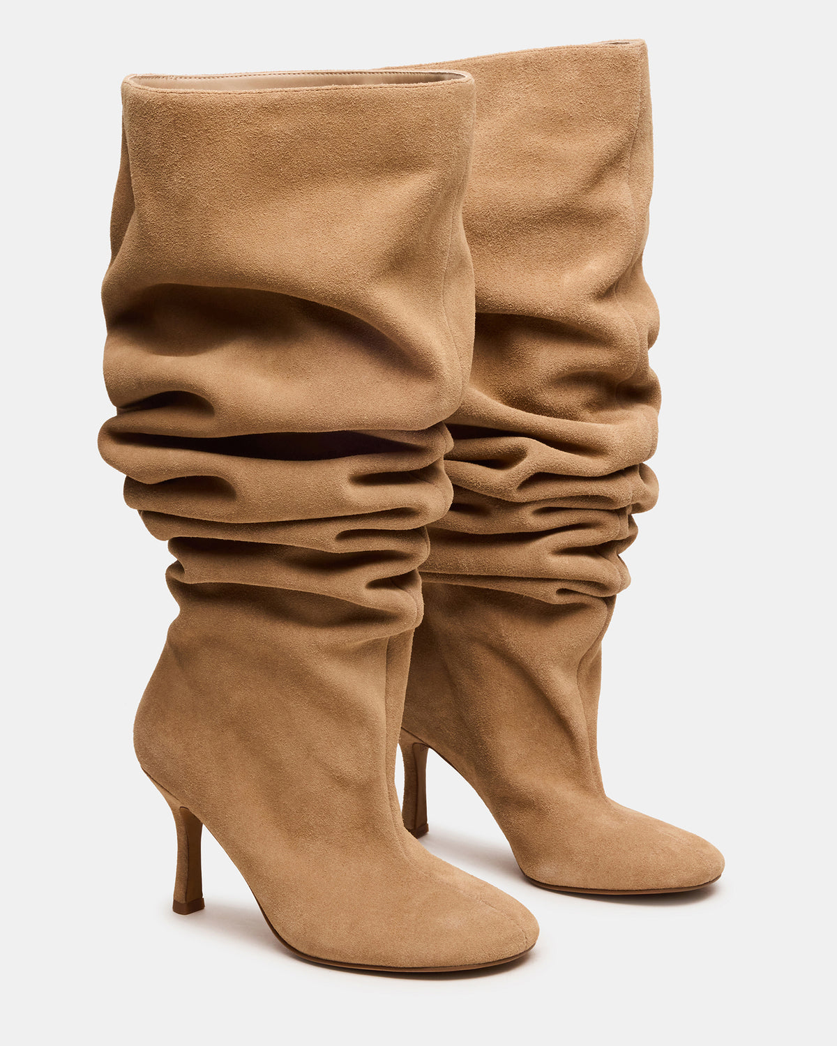 ALLISON Taupe Suede Over-The-Knee Heeled Women's Boot - Steve Madden