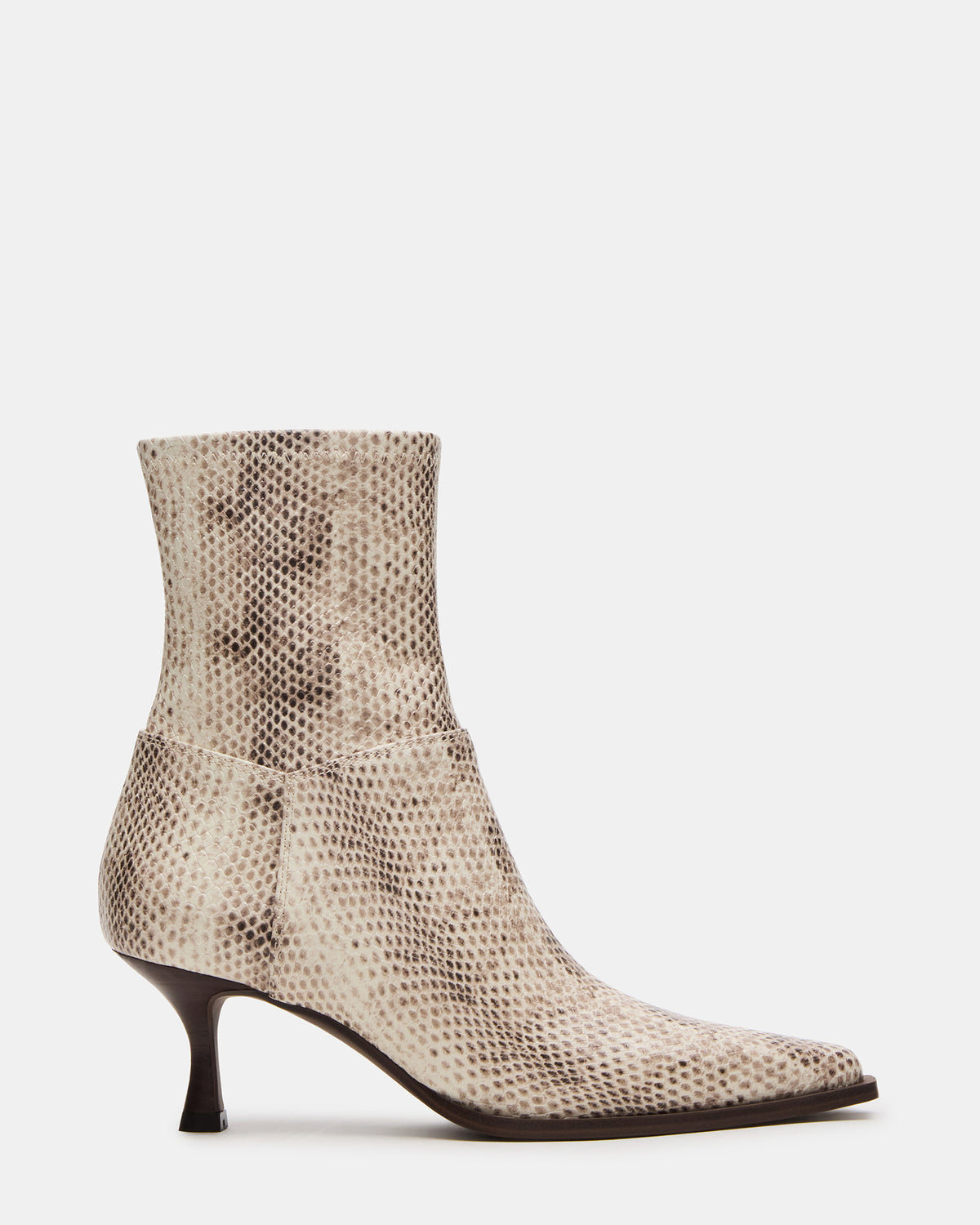 STASIA Natural Snake Pointed-Toe Kitten Heel Women's Ankle Boot - Steve Madden