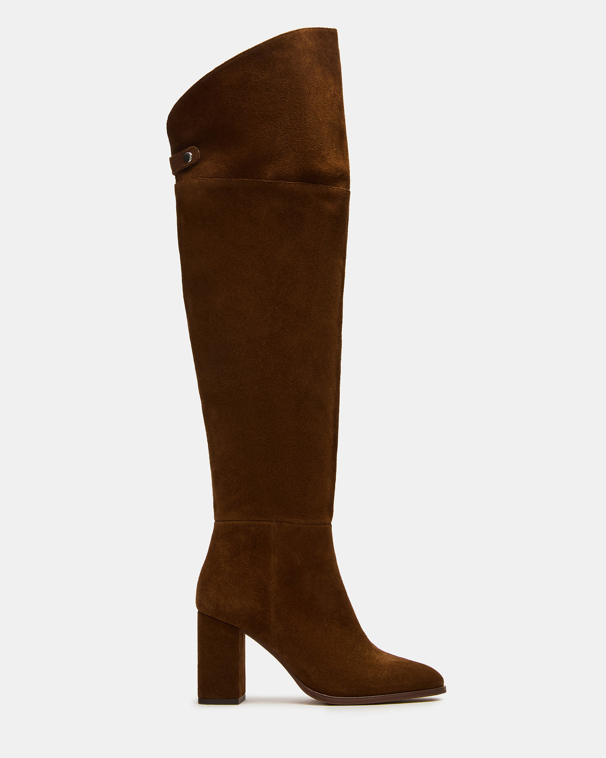 WINSLET Chestnut Suede Knee-High Block Heel Women's Boot - Steve Madden