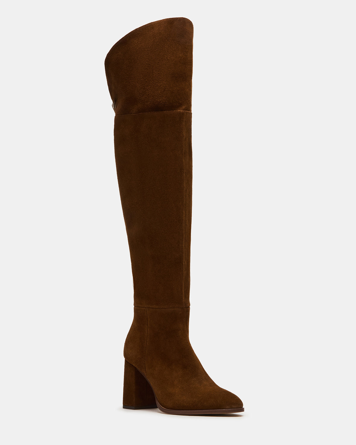 WINSLET Chestnut Suede Knee-High Block Heel Women's Boot - Steve Madden