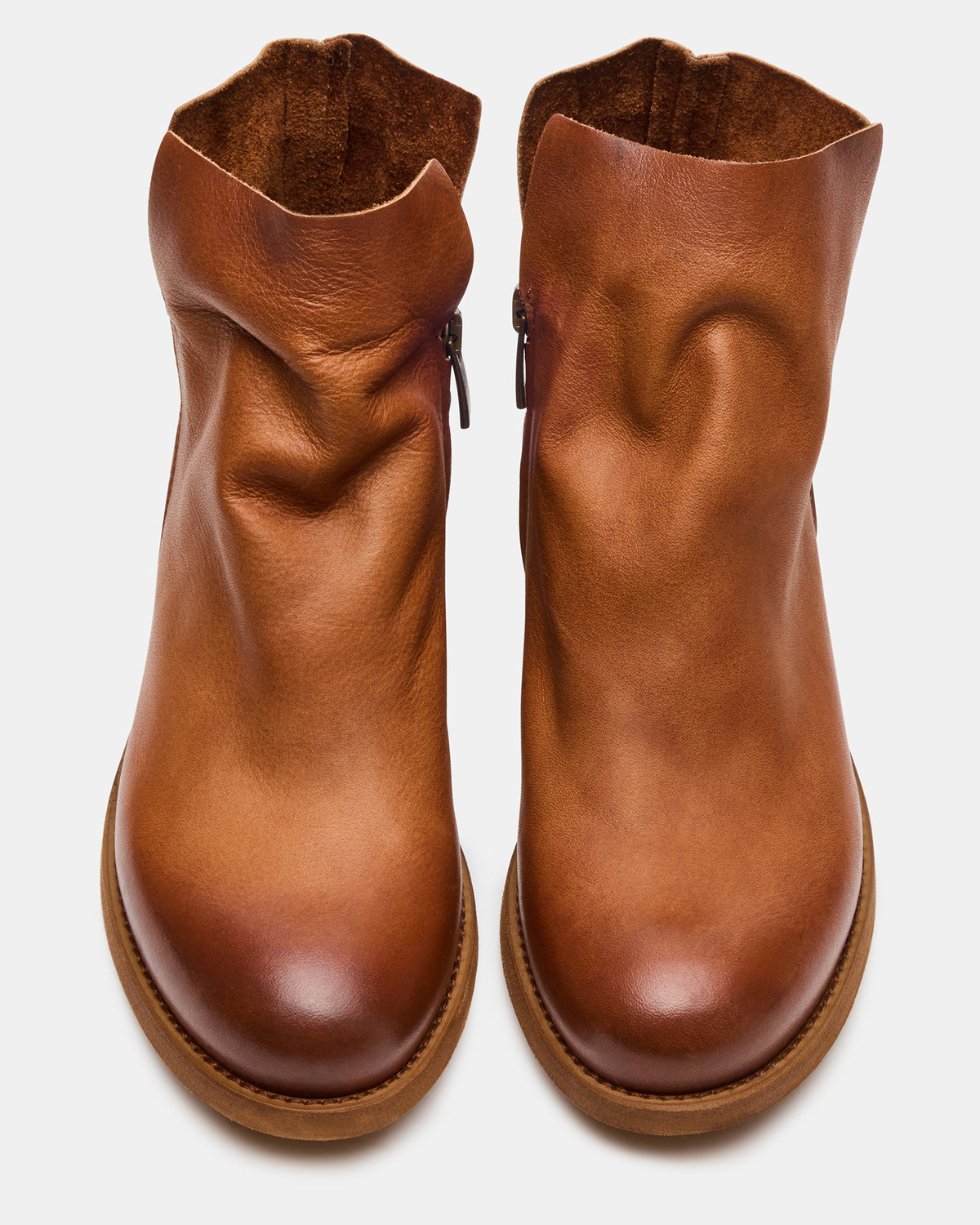 HUGHIE Tan Leather Women's Ankle Boot - Steve Madden