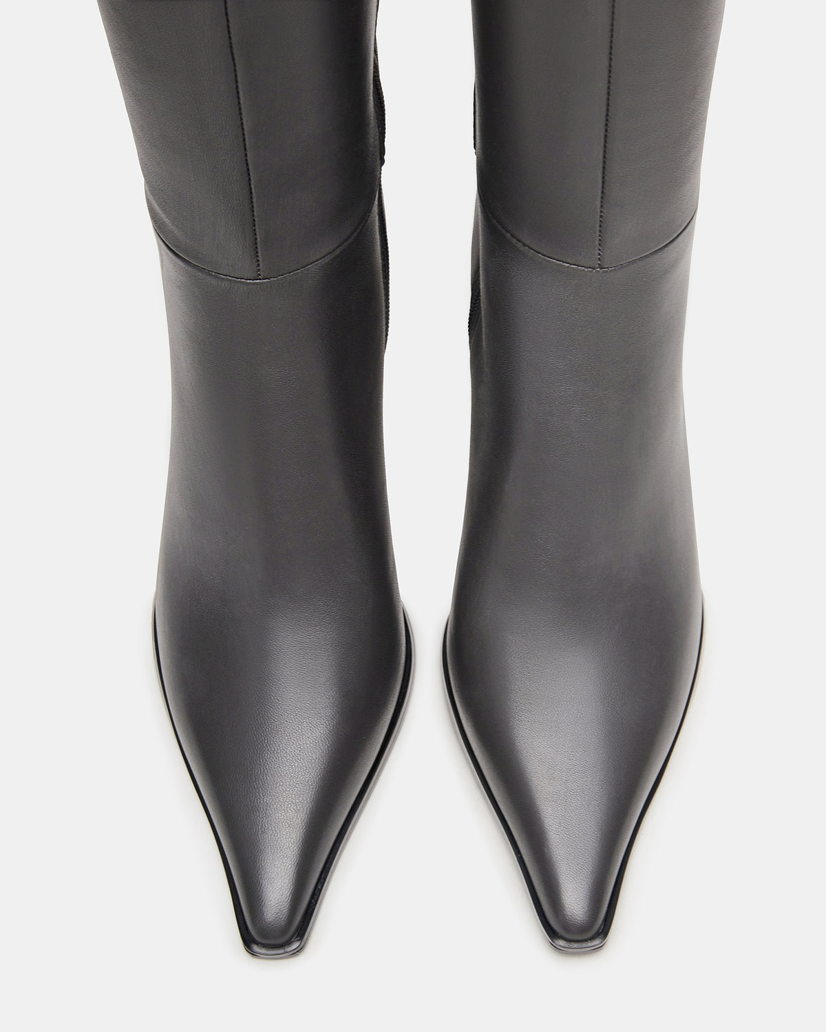 LINGO Grey Leather Pointed-Toe Knee-High Women's Boot - Steve Madden