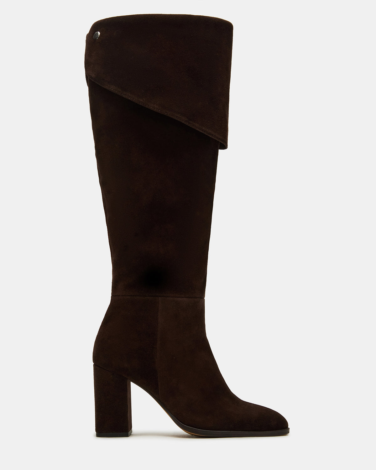 WINSLET Brown Suede Knee-High Block Heel Women's Boot - Steve Madden