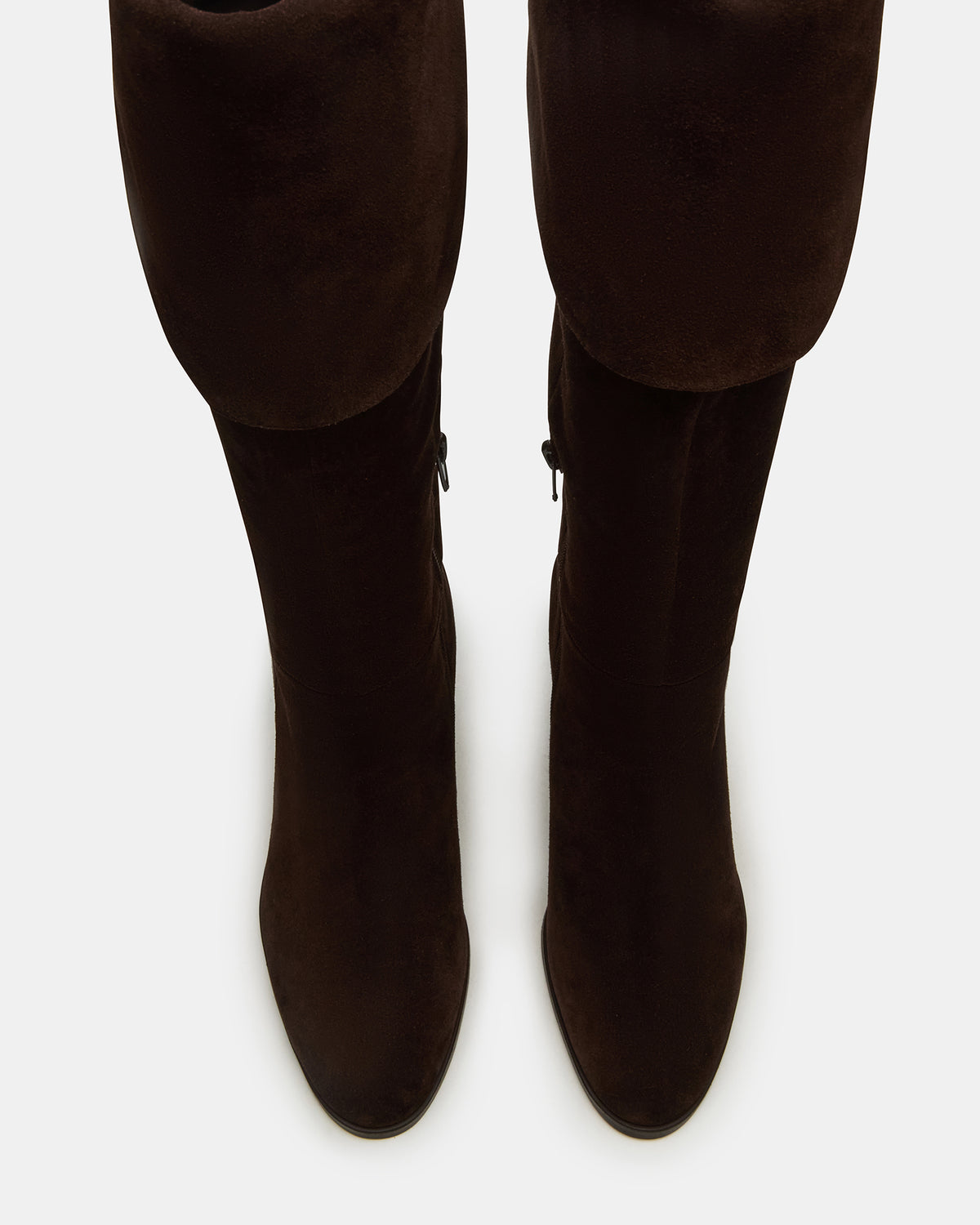 WINSLET Brown Suede Knee-High Block Heel Women's Boot - Steve Madden