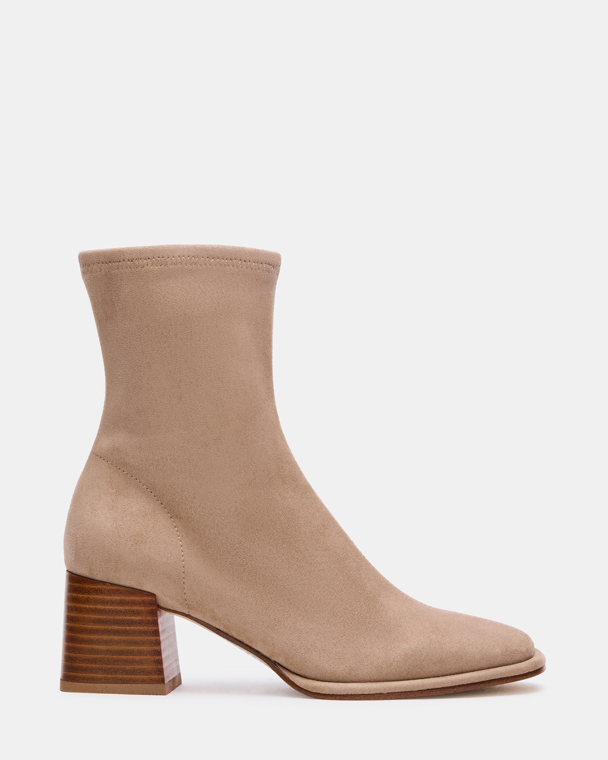 PAMMY Taupe Square-Toe Block Heel Women's Ankle Boot - Steve Madden