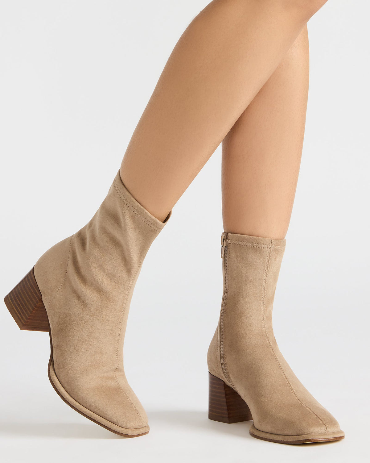 PAMMY Taupe Square-Toe Block Heel Women's Ankle Boot - Steve Madden