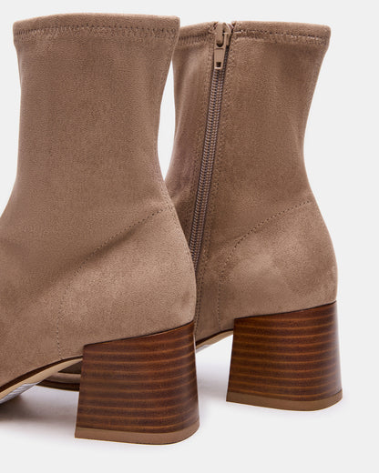 PAMMY Taupe Square-Toe Block Heel Women's Ankle Boot - Steve Madden