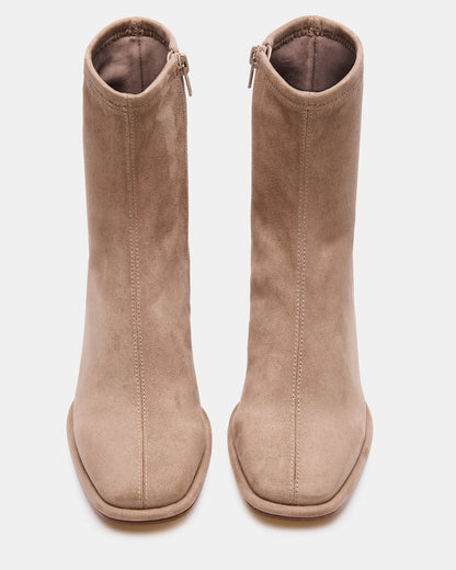 PAMMY Taupe Square-Toe Block Heel Women's Ankle Boot - Steve Madden