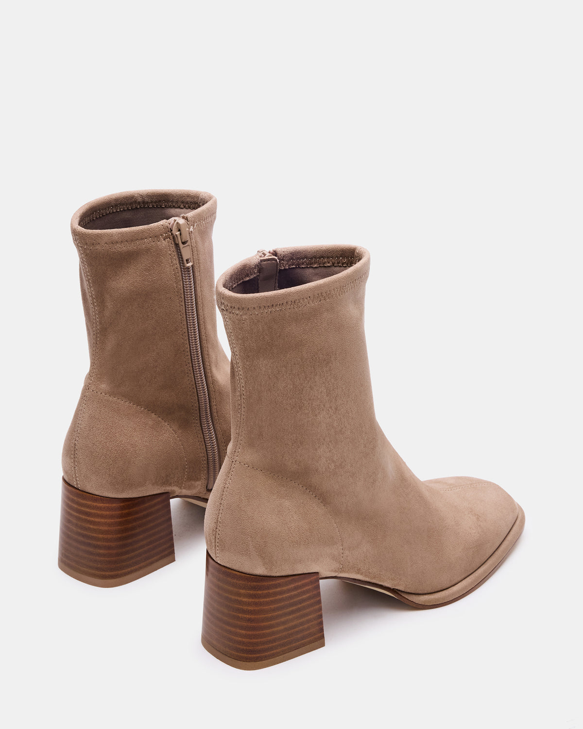 PAMMY Taupe Square-Toe Block Heel Women's Ankle Boot - Steve Madden