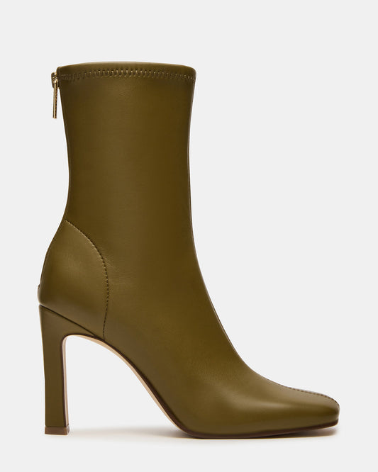 KHELAN Olive Square-Toe Heeled Women's Ankle Boot - Steve Madden