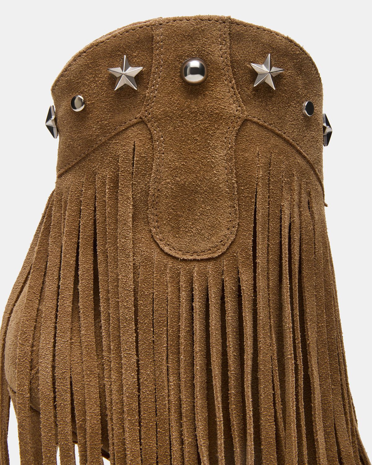 FALTER Chestnut Suede Pointed-Toe Fringe Western Women's Ankle Boot - Steve Madden