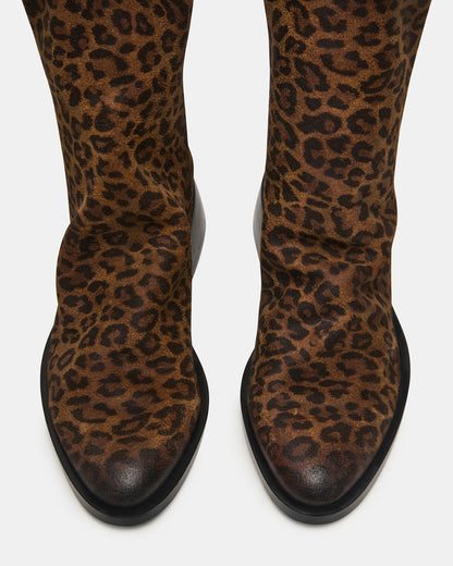 NEXIE Leopard Women's Pointed-Toe Ankle Boot - Steve Madden