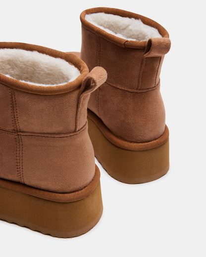 CRUE Chestnut Faux Fur Lined Bootie | Women's Booties - Steve Madden