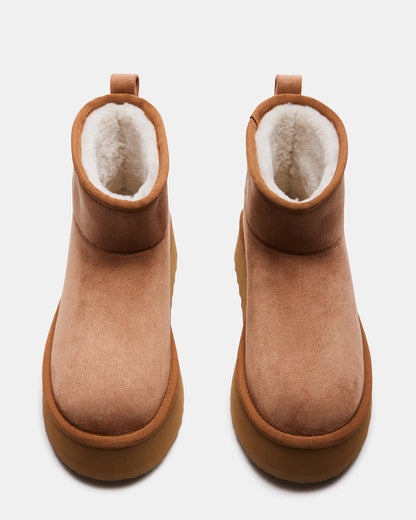 CRUE Chestnut Faux Fur Lined Bootie | Women's Booties - Steve Madden