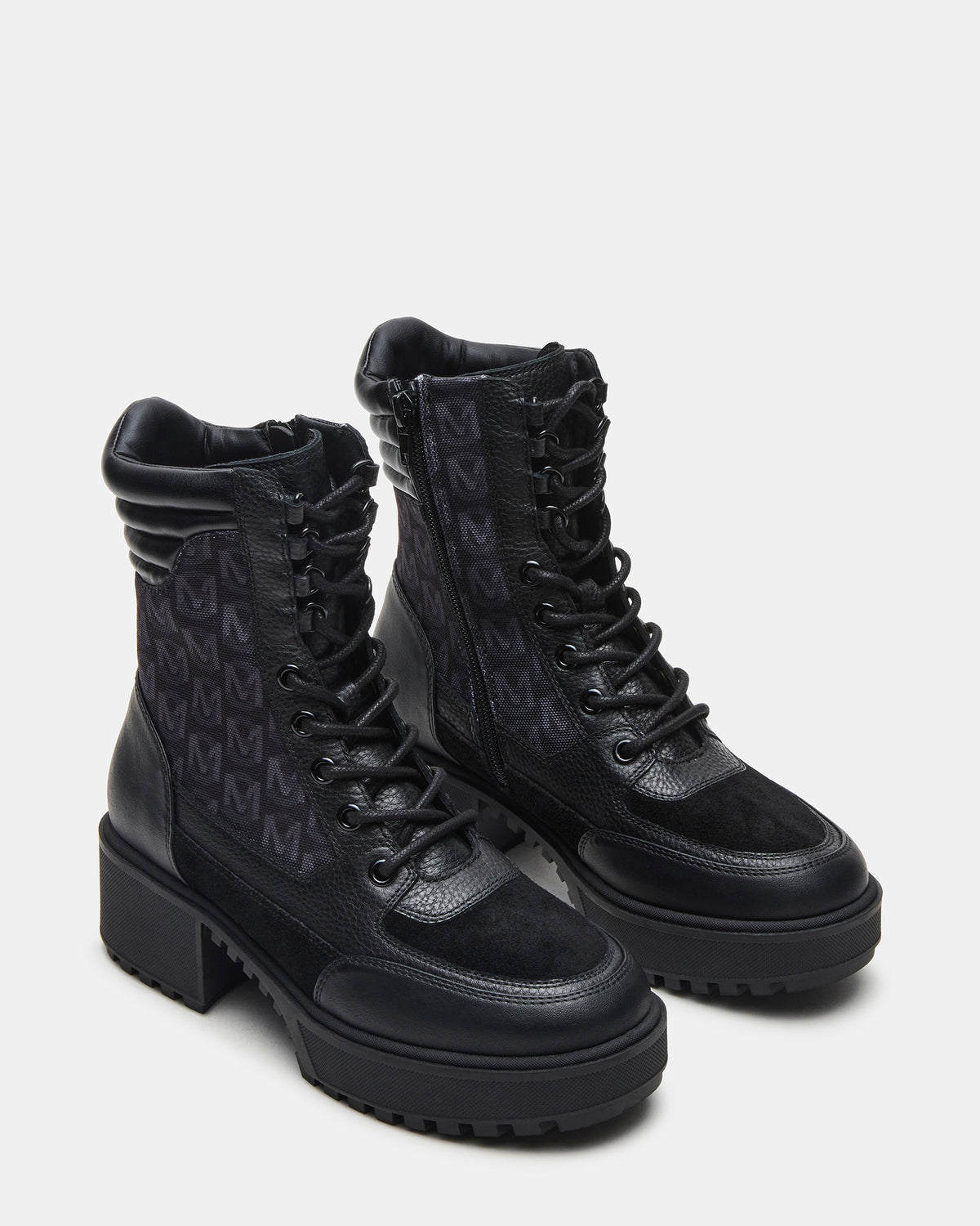 HIKER Black Multi Platform Lug Lace-Up Women's Anke Boot - Steve Madden
