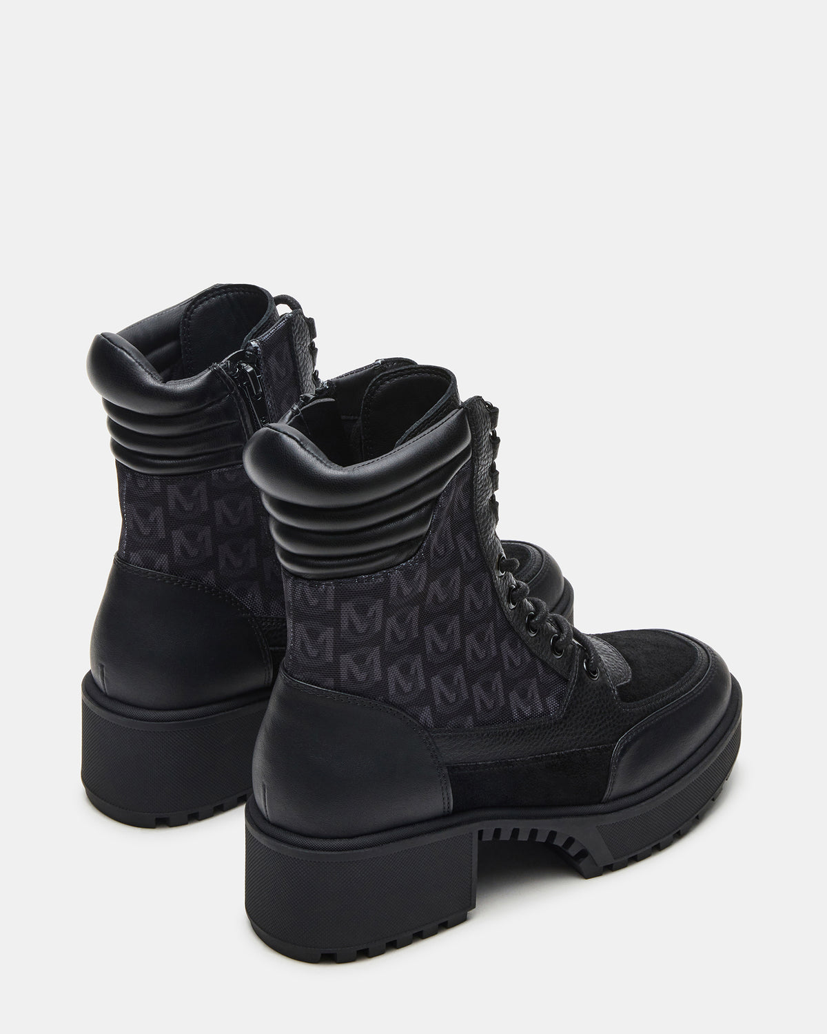 HIKER Black Multi Platform Lug Lace-Up Women's Anke Boot - Steve Madden