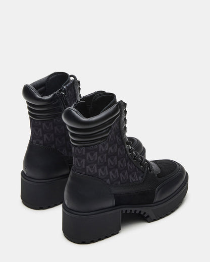 HIKER Black Multi Platform Lug Lace-Up Women's Anke Boot - Steve Madden