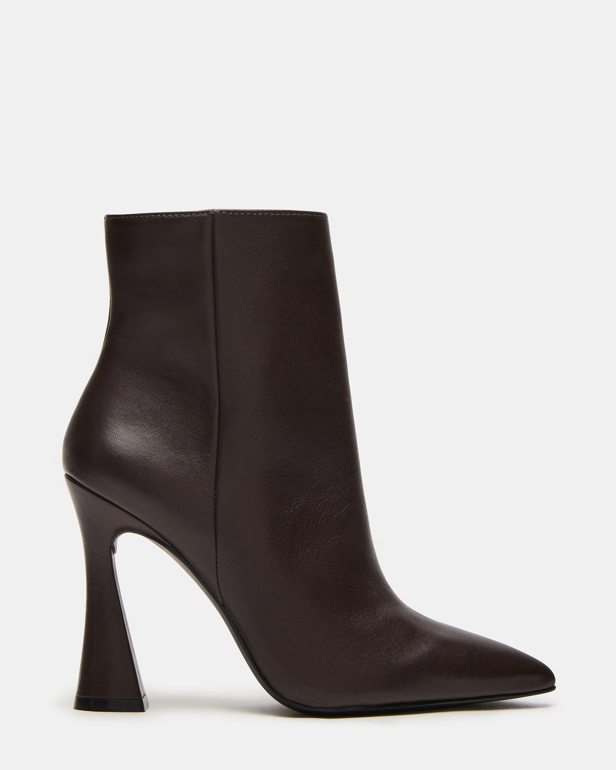 BOLERO Brown Leather Pointed-Toe Heeled Women's Ankle Boot - Steve Madden