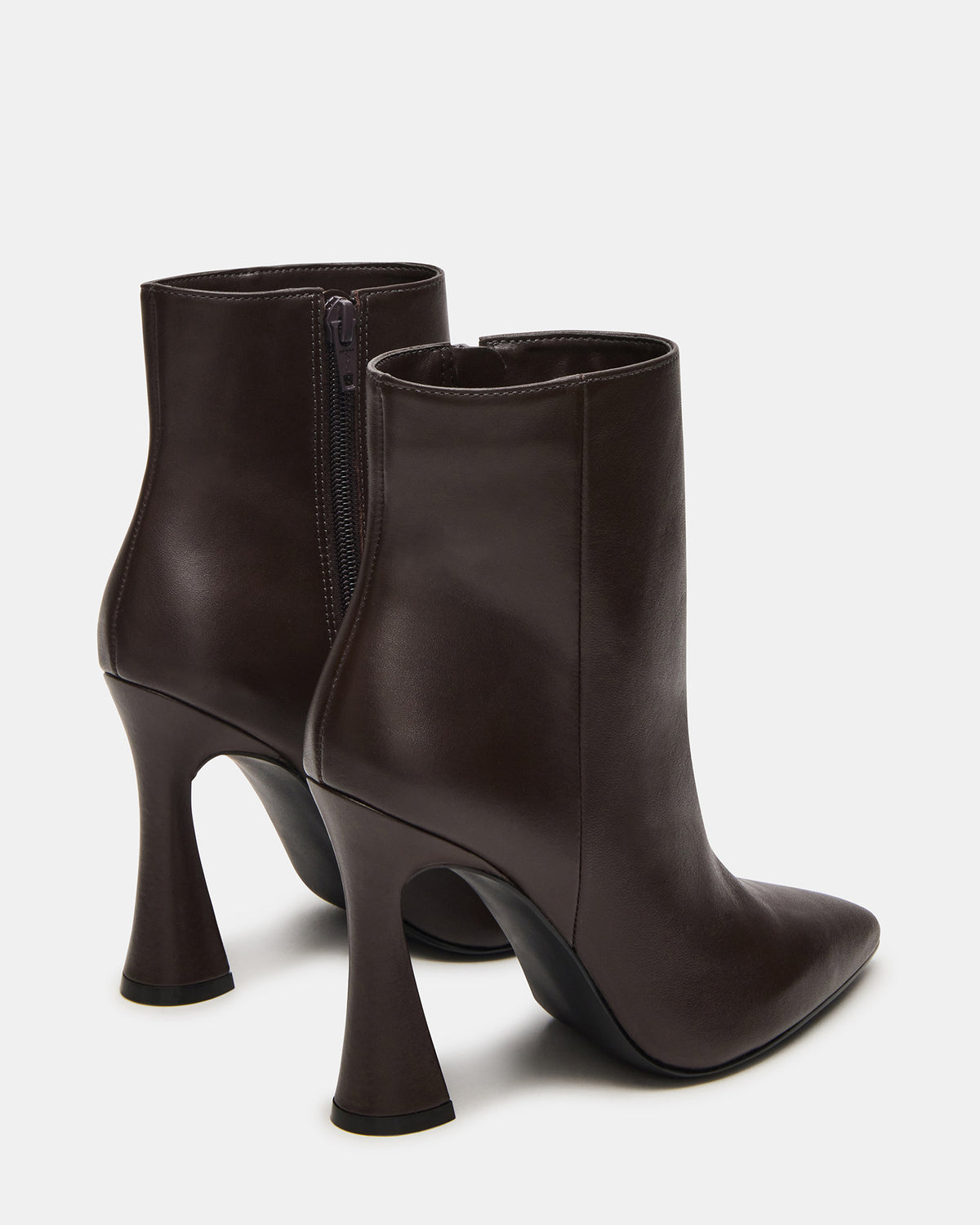 BOLERO Brown Leather Pointed-Toe Heeled Women's Ankle Boot - Steve Madden