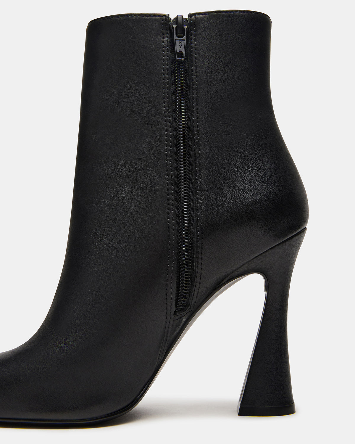 BOLERO Black Leather Pointed-Toe Heeled Women's Ankle Boot - Steve Madden
