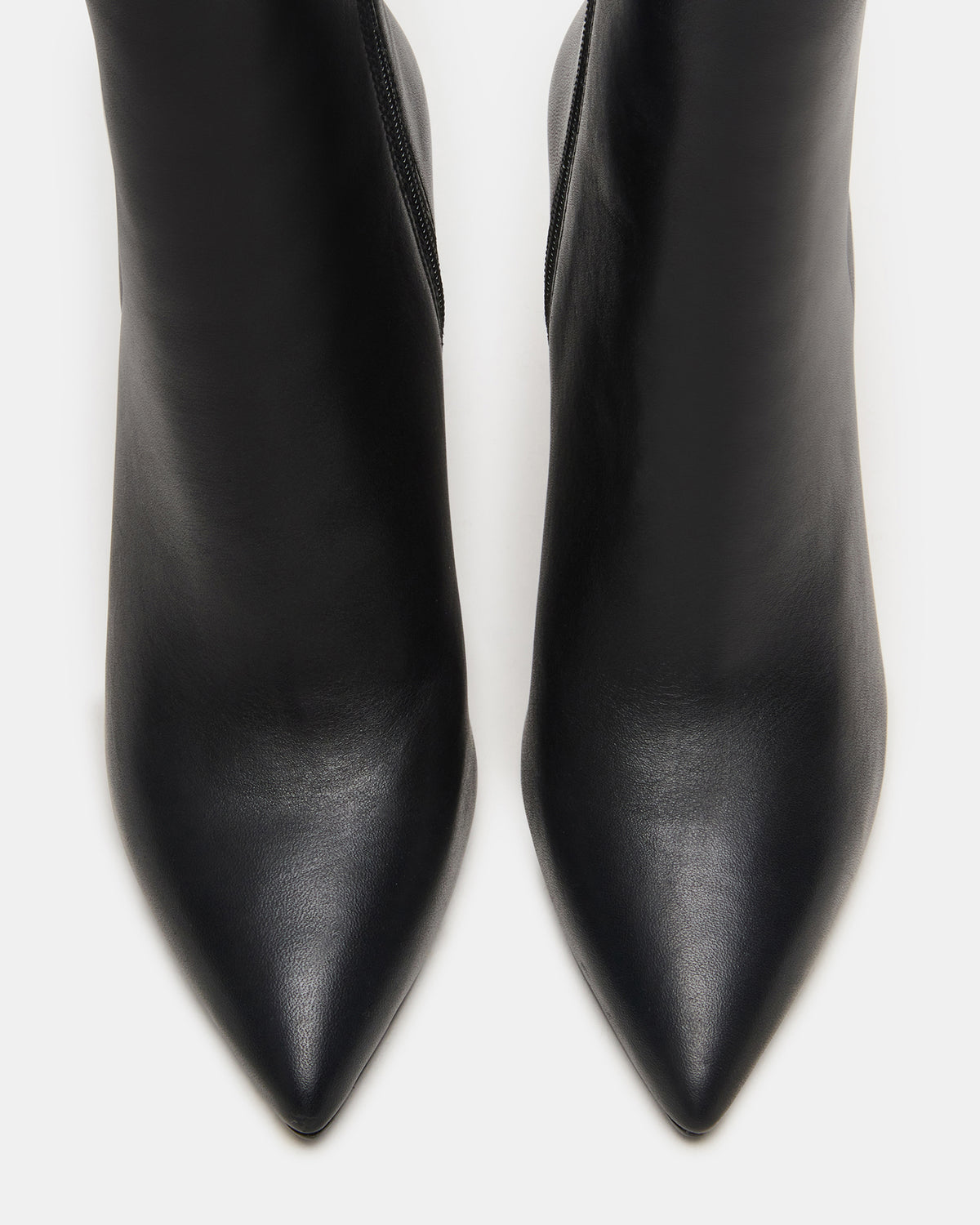 BOLERO Black Leather Pointed-Toe Heeled Women's Ankle Boot - Steve Madden