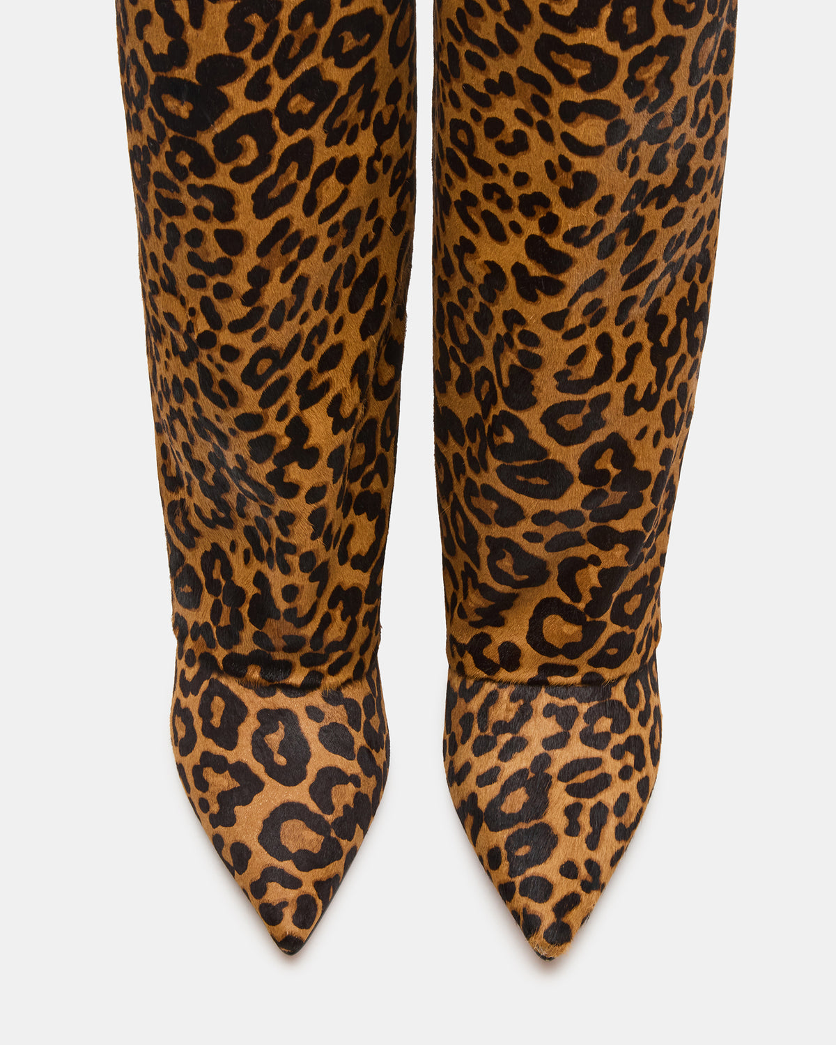 LUCA Leopard Pointed-Toe Cuffed Kitten Heel Women's Boot - Steve Madden