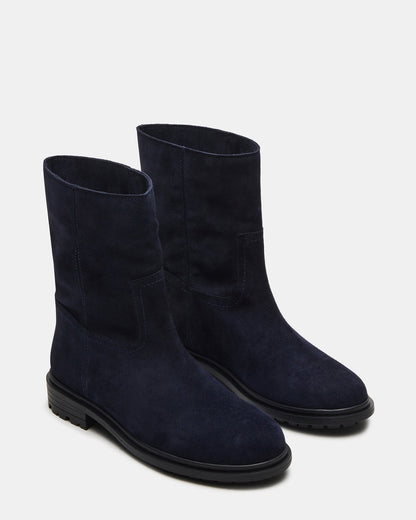 BATES Navy Suede Women's Boot - Steve Madden