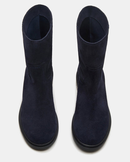 BATES Navy Suede Women's Boot - Steve Madden