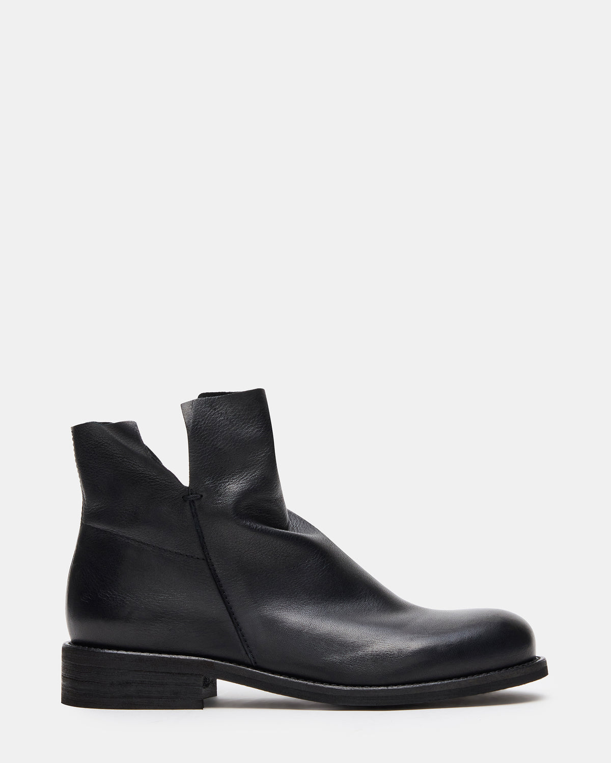 HUGHIE Black Leather Women's Ankle Boot - Steve Madden