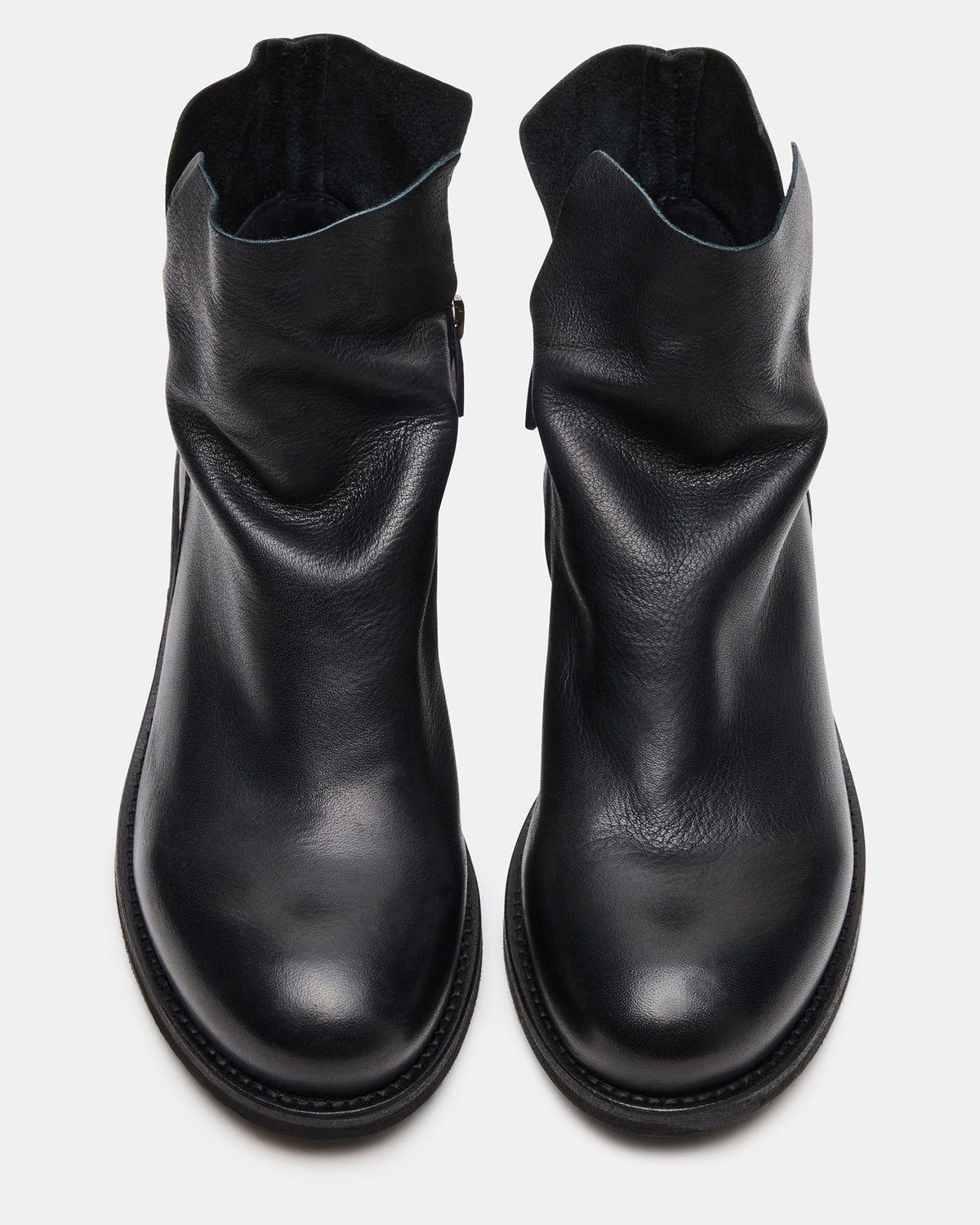 HUGHIE Black Leather Women's Ankle Boot - Steve Madden