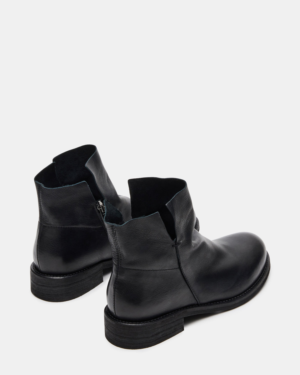 HUGHIE Black Leather Women's Ankle Boot - Steve Madden