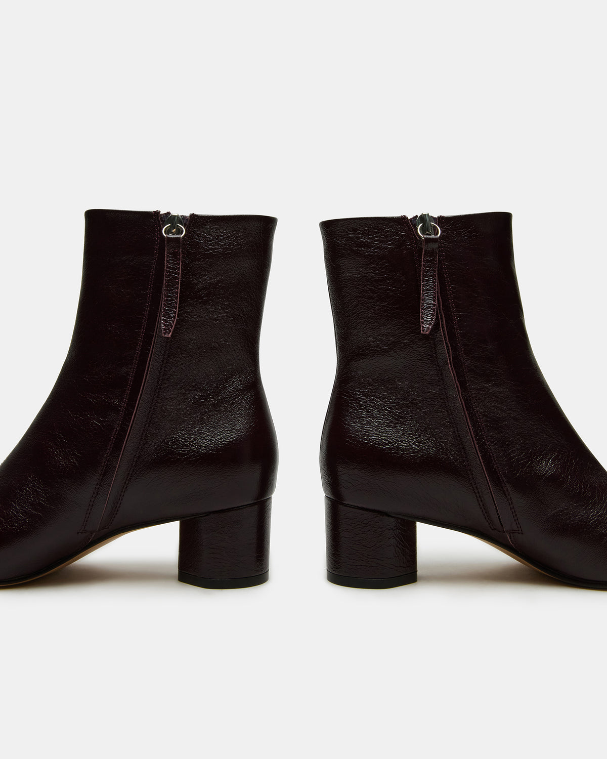 STROME Wine Patent Block Heel Women's Ankle Boot - Steve Madden