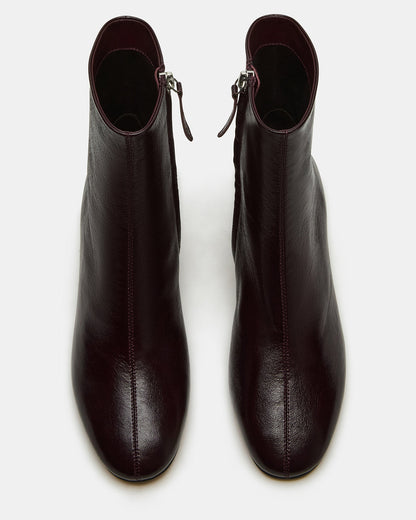 STROME Wine Patent Block Heel Women's Ankle Boot - Steve Madden