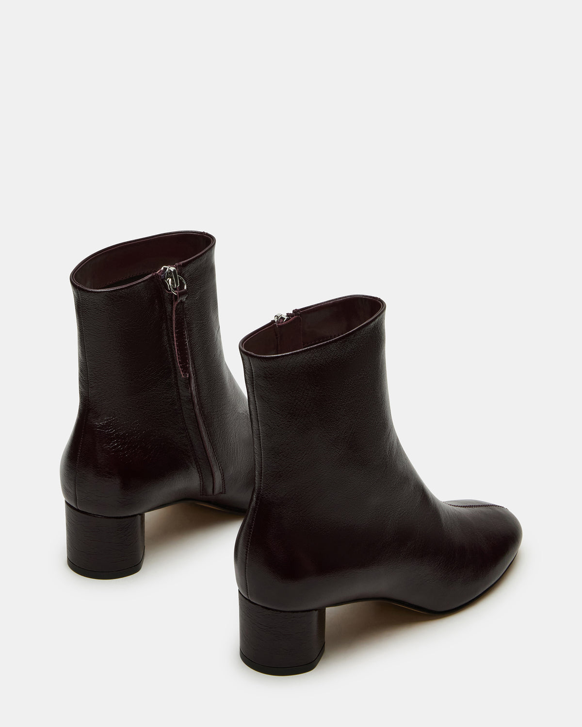STROME Wine Patent Block Heel Women's Ankle Boot - Steve Madden