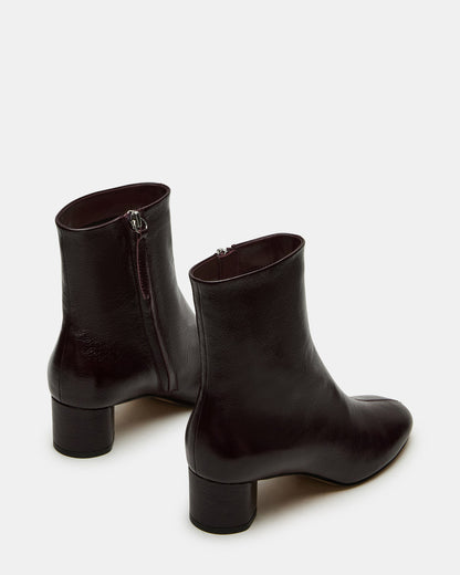 STROME Wine Patent Block Heel Women's Ankle Boot - Steve Madden