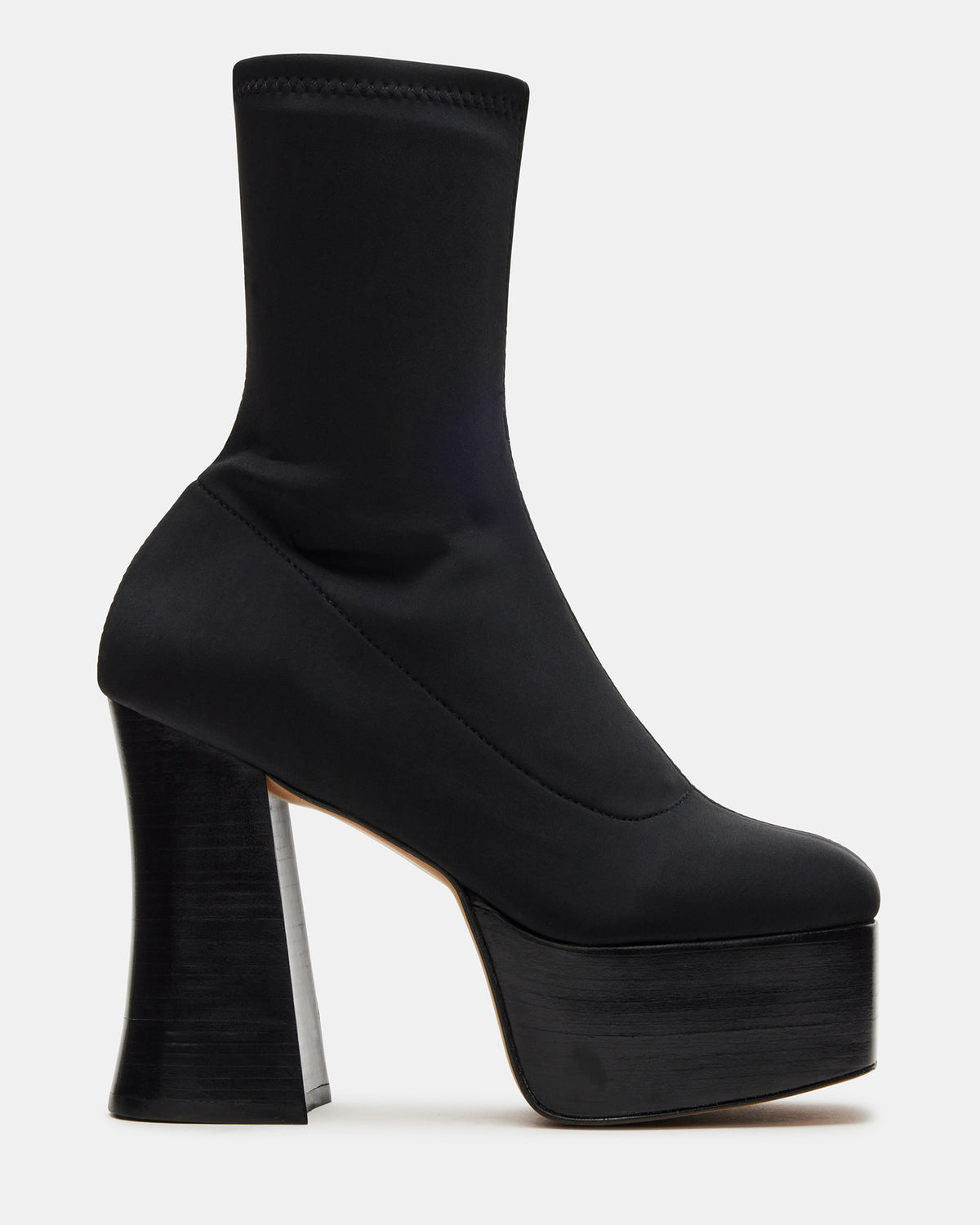SOHO Black Super Platform Ankle Boot | Women's Booties - Steve Madden