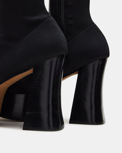 SOHO Black Super Platform Ankle Boot | Women's Booties - Steve Madden