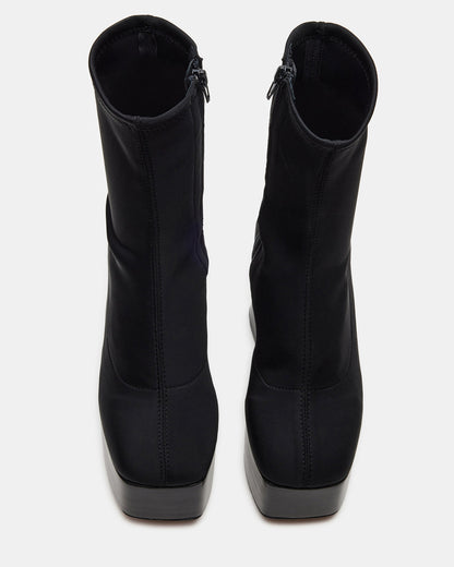 SOHO Black Super Platform Ankle Boot | Women's Booties - Steve Madden
