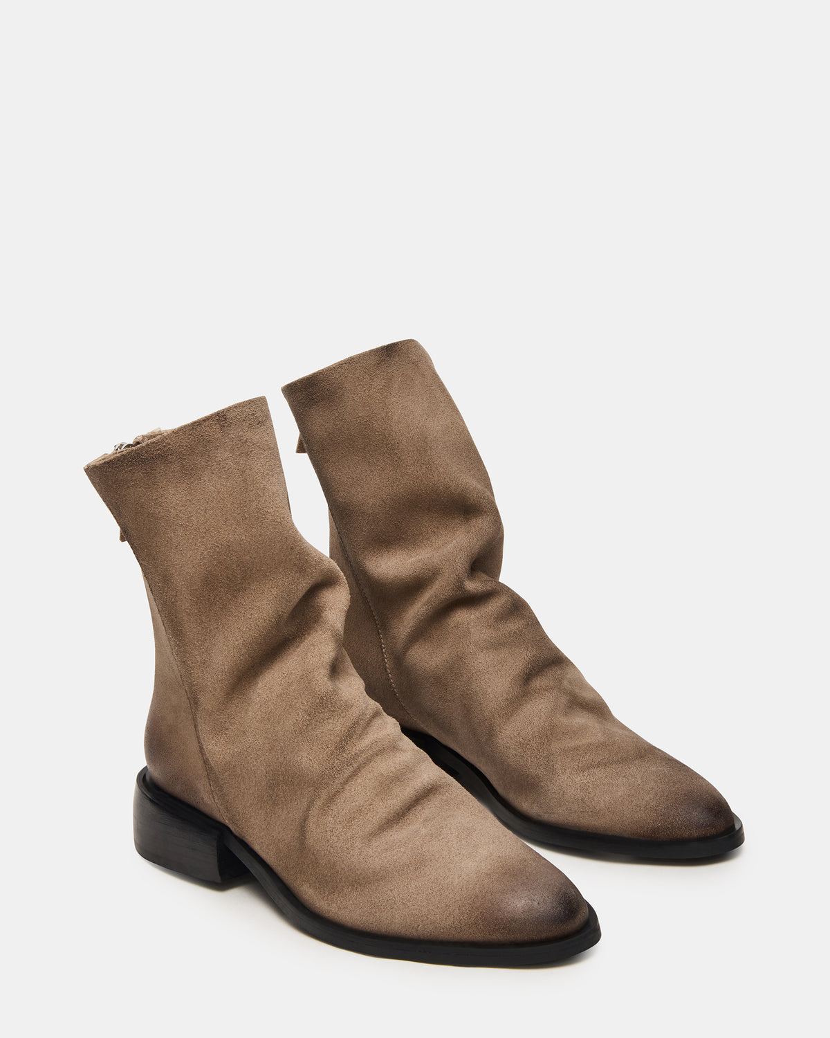NEXIE Taupe Suede Women's Pointed-Toe Ankle Boot - Steve Madden