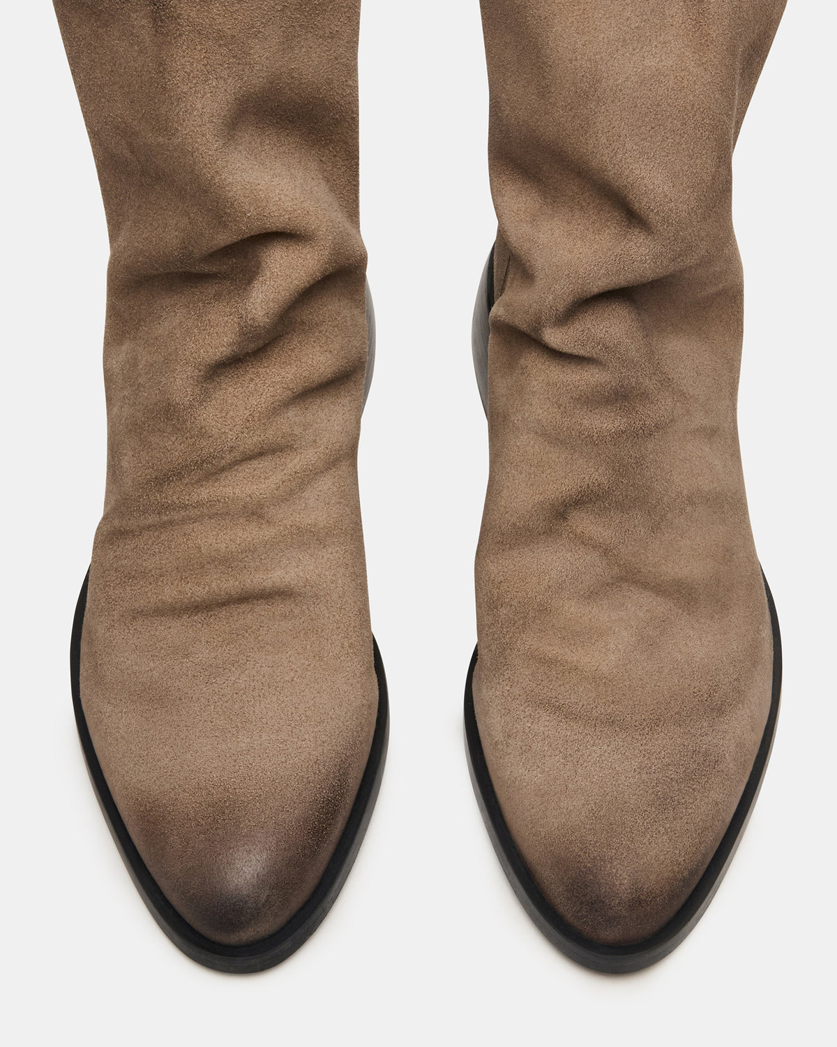 NEXIE Taupe Suede Women's Pointed-Toe Ankle Boot - Steve Madden