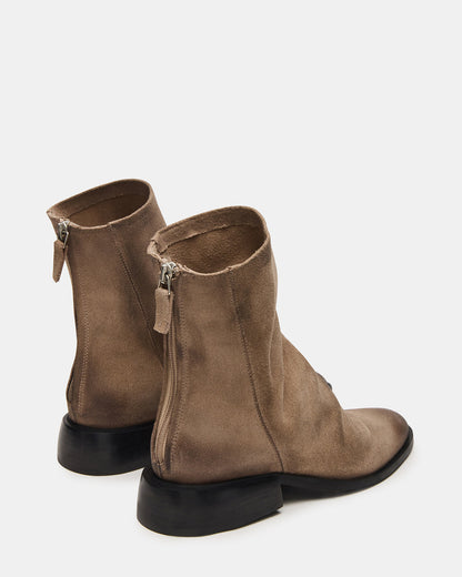 NEXIE Taupe Suede Women's Pointed-Toe Ankle Boot - Steve Madden
