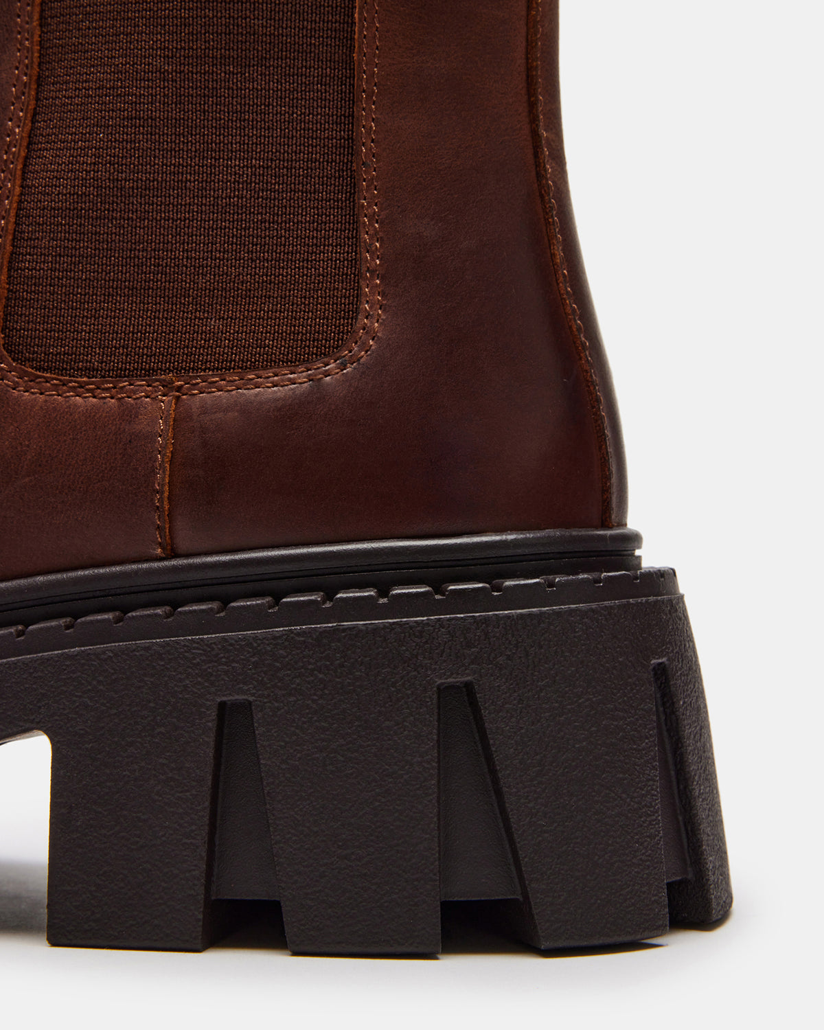 CHARGES Brown Distressed Platform Bootie | Women's Booties - Steve Madden