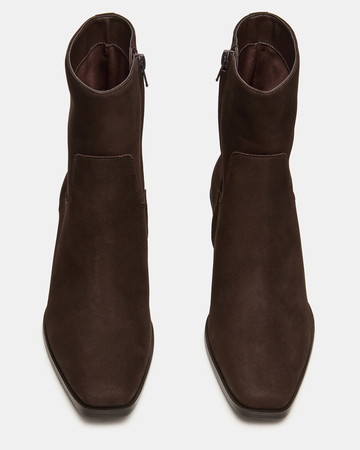 DANEY Brown Suede Square-Toe Women's Ankle Boot - Steve Madden
