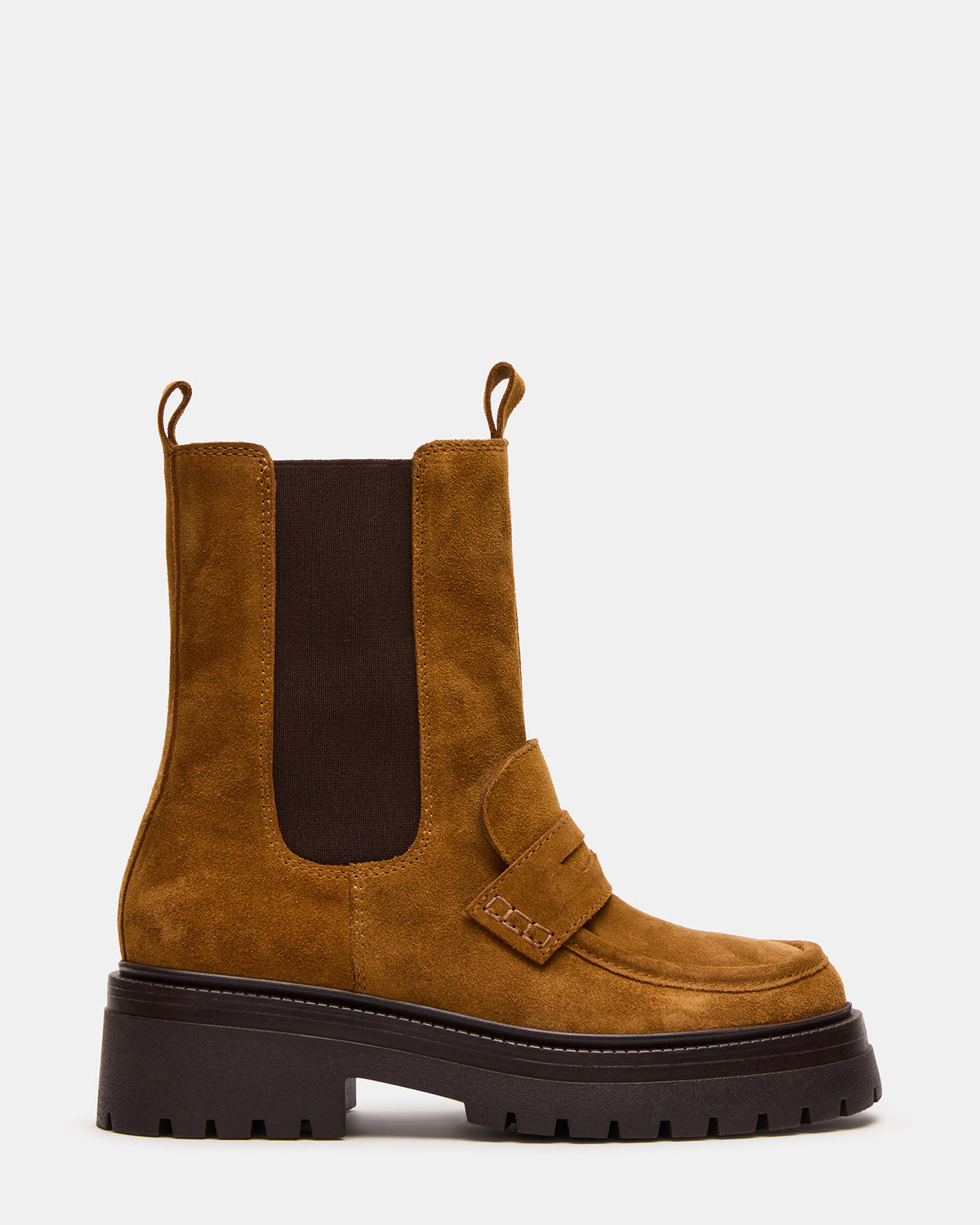 CONWAY Coganc Suede Platform Lug Chelsea Women's Ankle Boot - Steve Madden