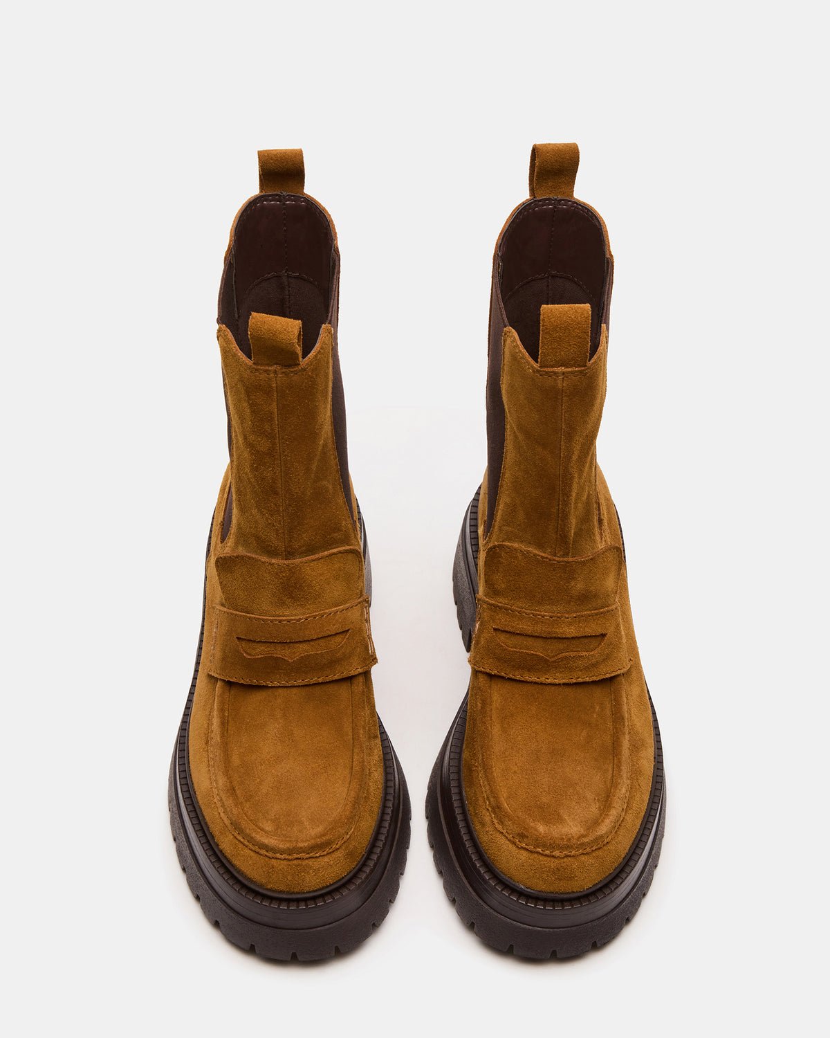 CONWAY Coganc Suede Platform Lug Chelsea Women's Ankle Boot - Steve Madden